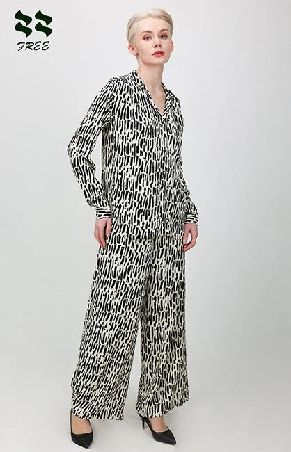 Fournisseur de blouse EcoVero imprimée